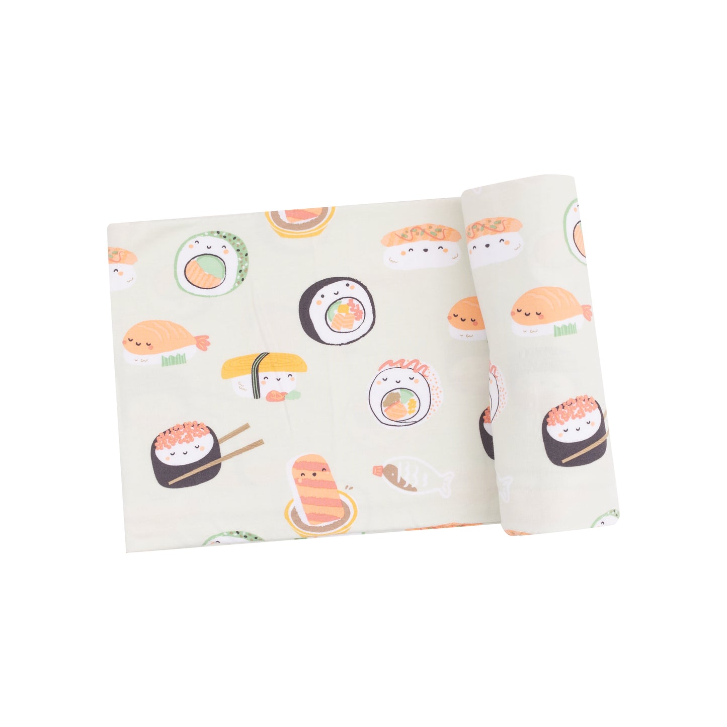 Angel Dear Bamboo Stretch Knit Swaddle Blanket - Sushi Green