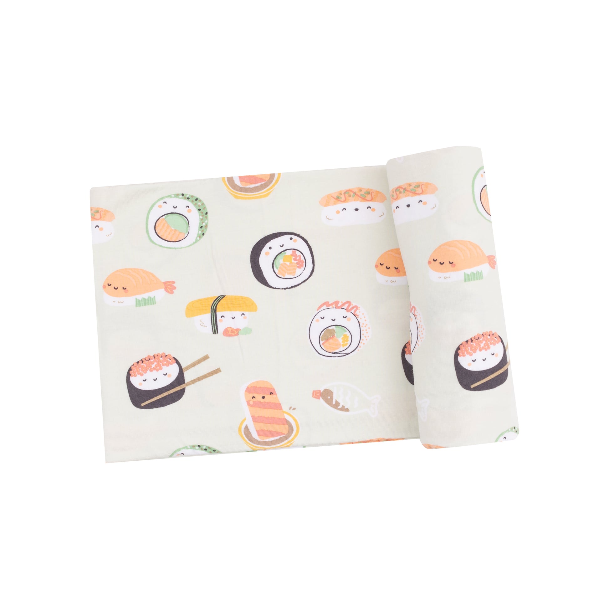 Angel Dear Bamboo Stretch Knit Swaddle Blanket - Sushi Green