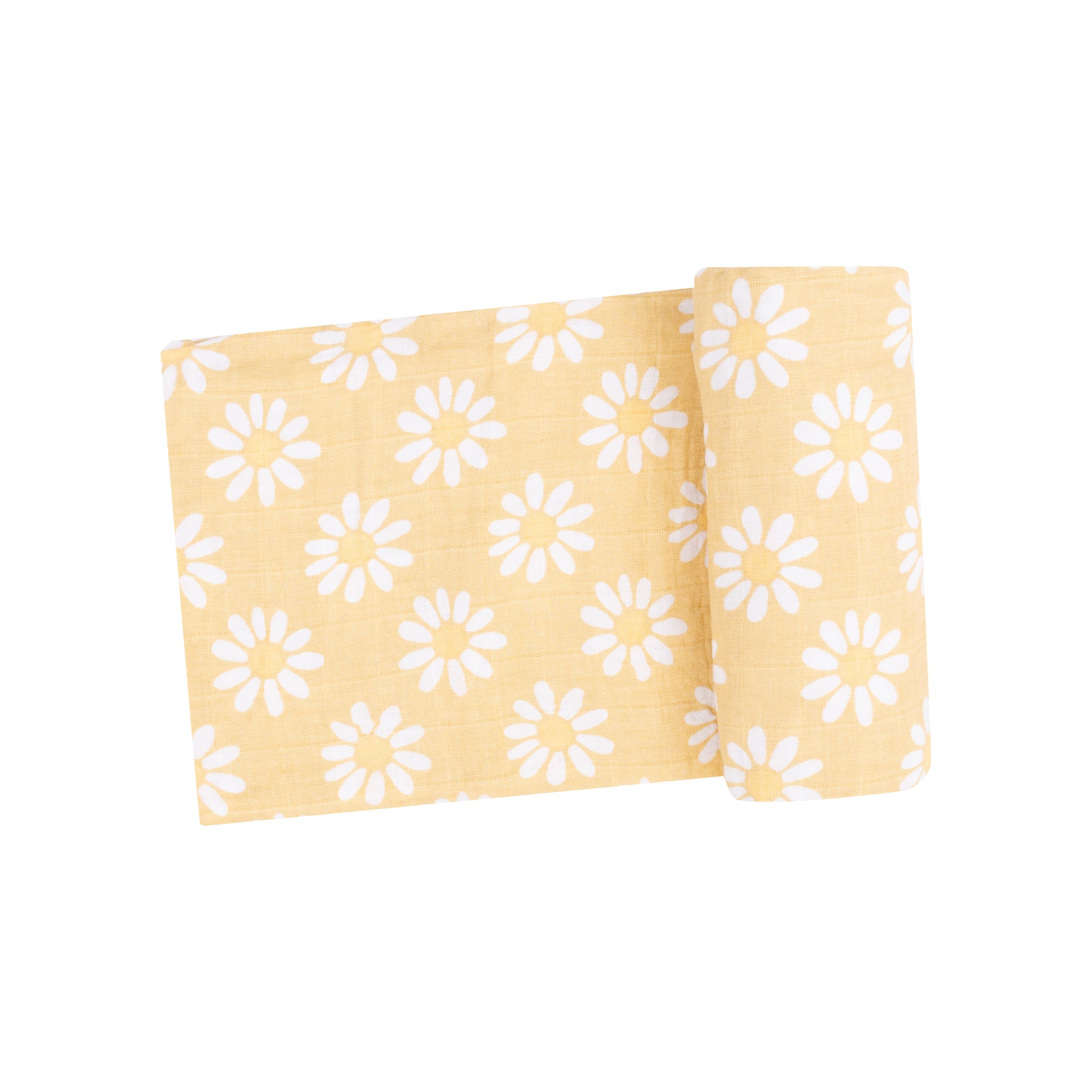 Angel Dear Bamboo Cotton Muslin Swaddle Blanket - Yellow Mod Daisy