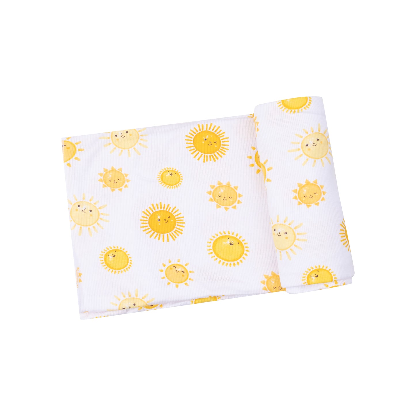Angel Dear Ribbed Modal Swaddle Blanket - Happy Suns