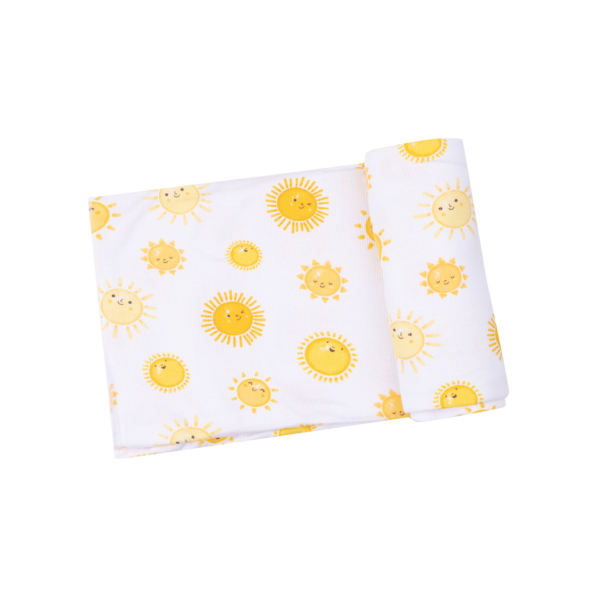 Angel Dear Ribbed Modal Swaddle Blanket - Happy Suns