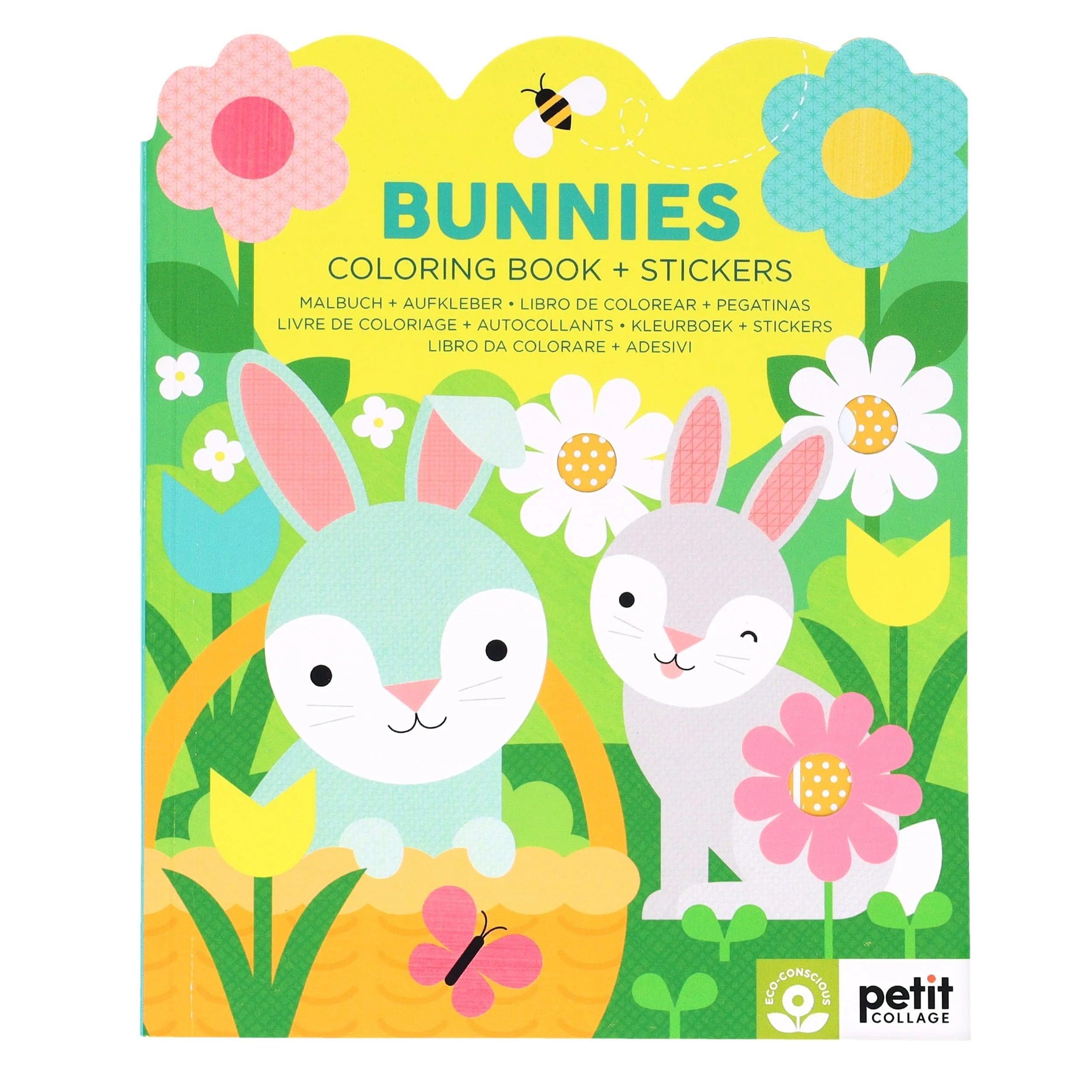 Coloring Book with Stickers - Bunnies