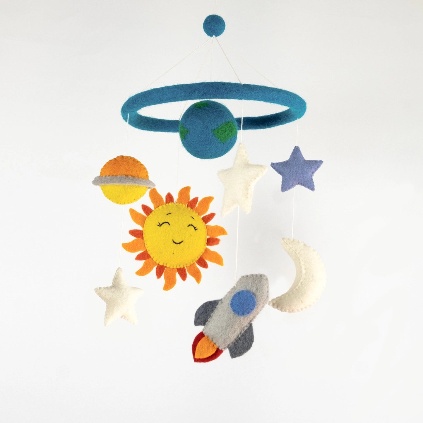 Felted Wool Mobiles from The Winding Road - Planets & Space