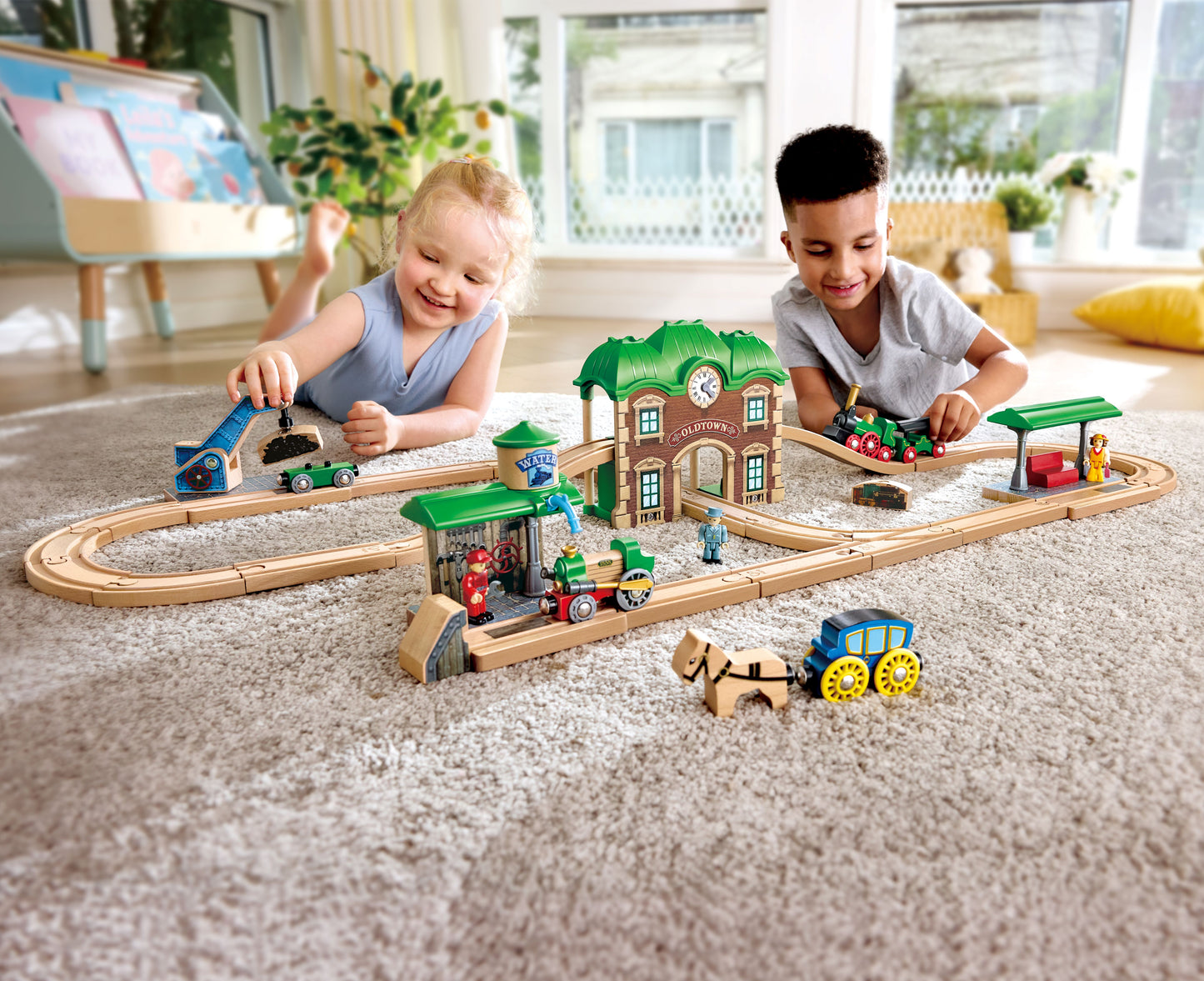 Hape Retro Train & Station Set