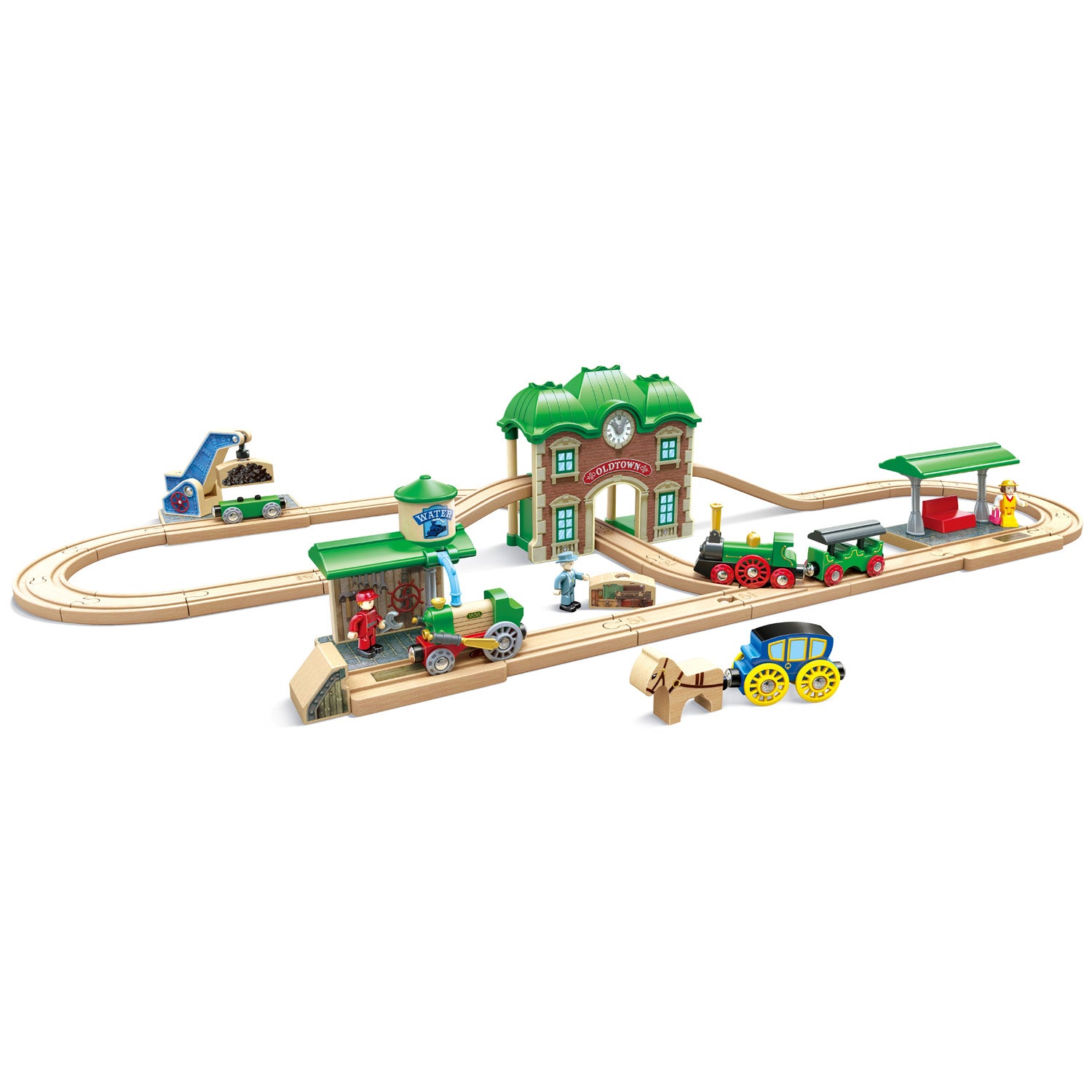 Hape Retro Train & Station Set