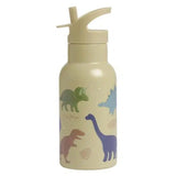 Insulated Stainless Steel Water Bottle w/ Straw - Dinosaurs