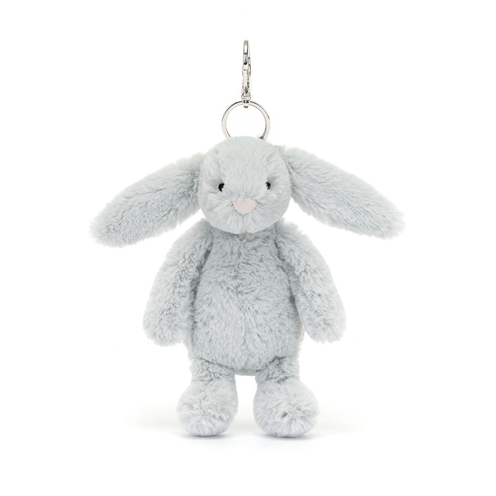 JellyCat Bashful Silver Bunny Bag Charm