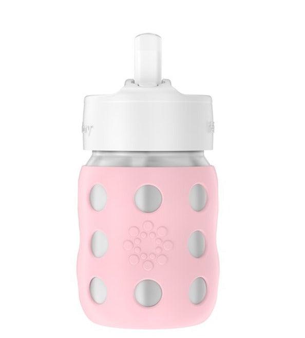 Lifefactory 8 oz Stainless Steel Baby Bottle with Straw Cap