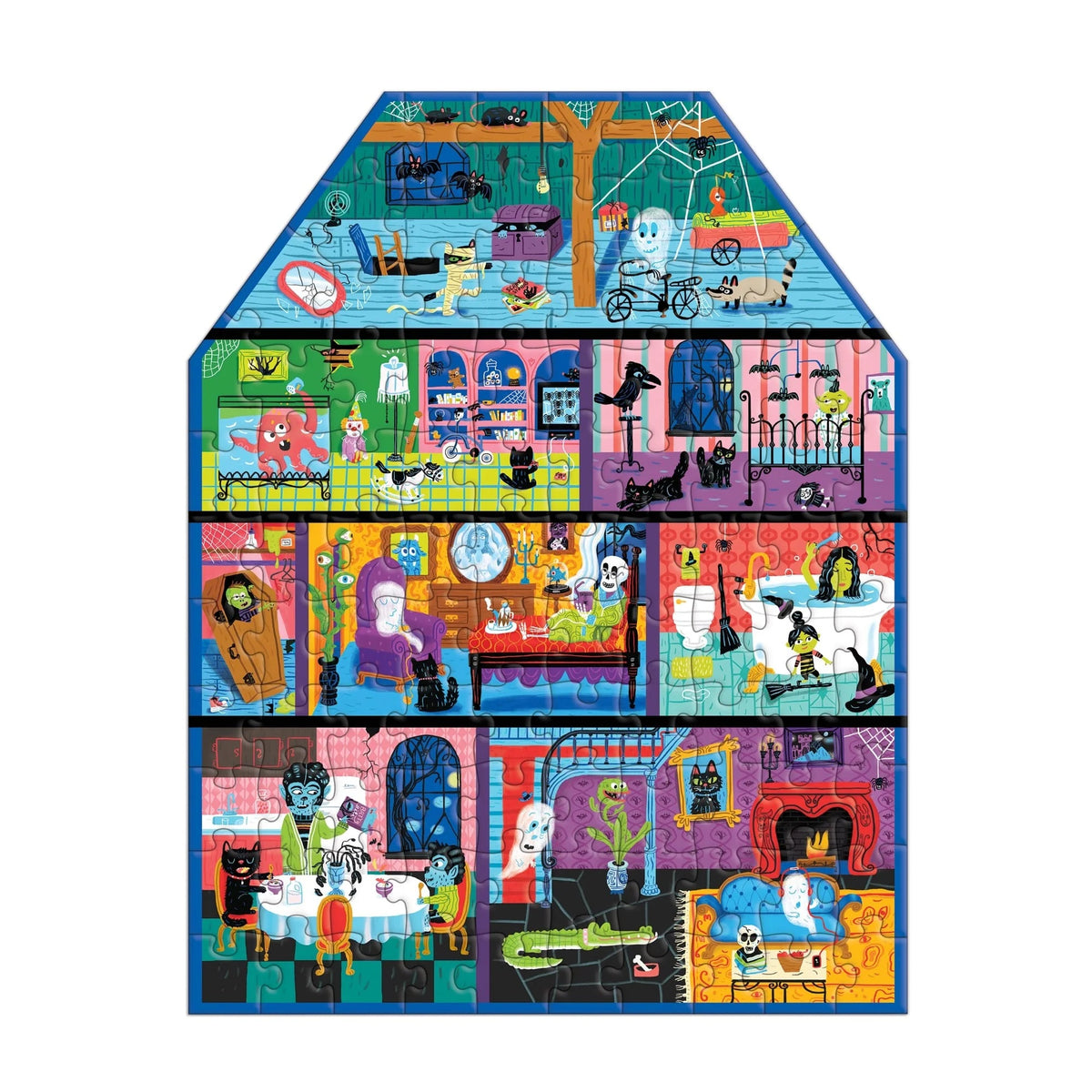 Mudpuppy Spooky House 100-Piece House-shaped Puzzle
