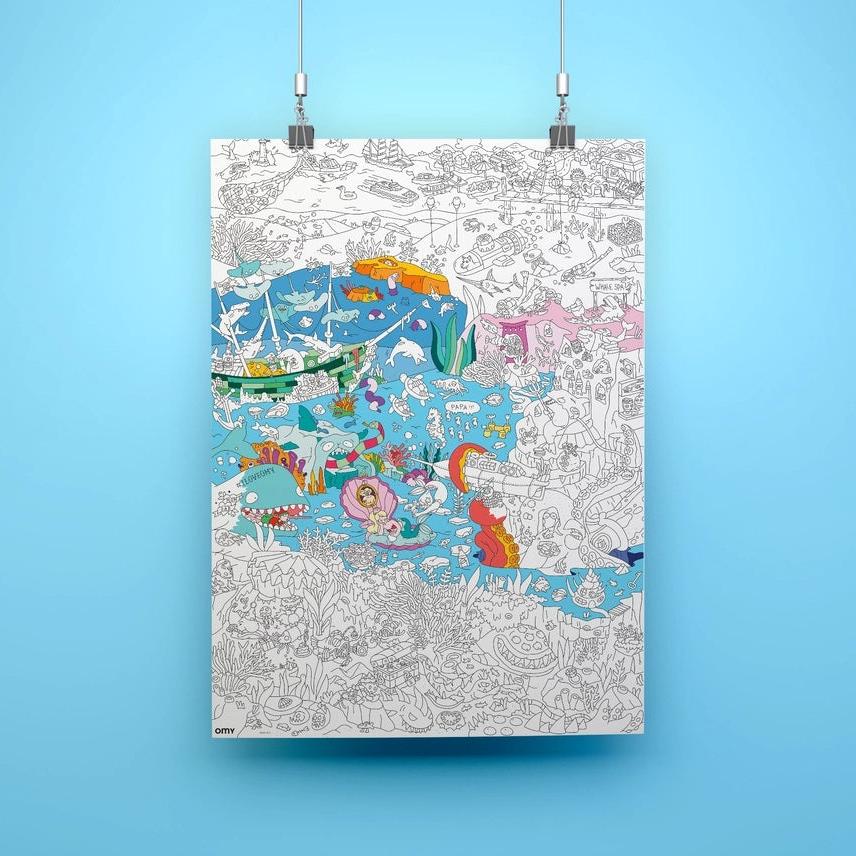 OMY Giant Coloring Posters - Ocean