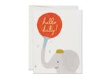 Red Cap New Baby Cards - Little Elephant