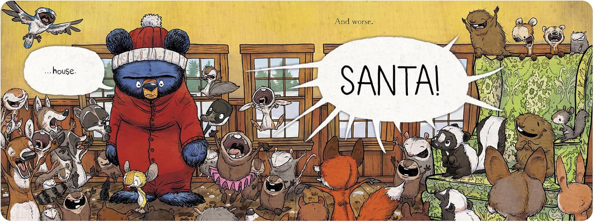 Santa Bruce Board Book with Stained Page Edges
