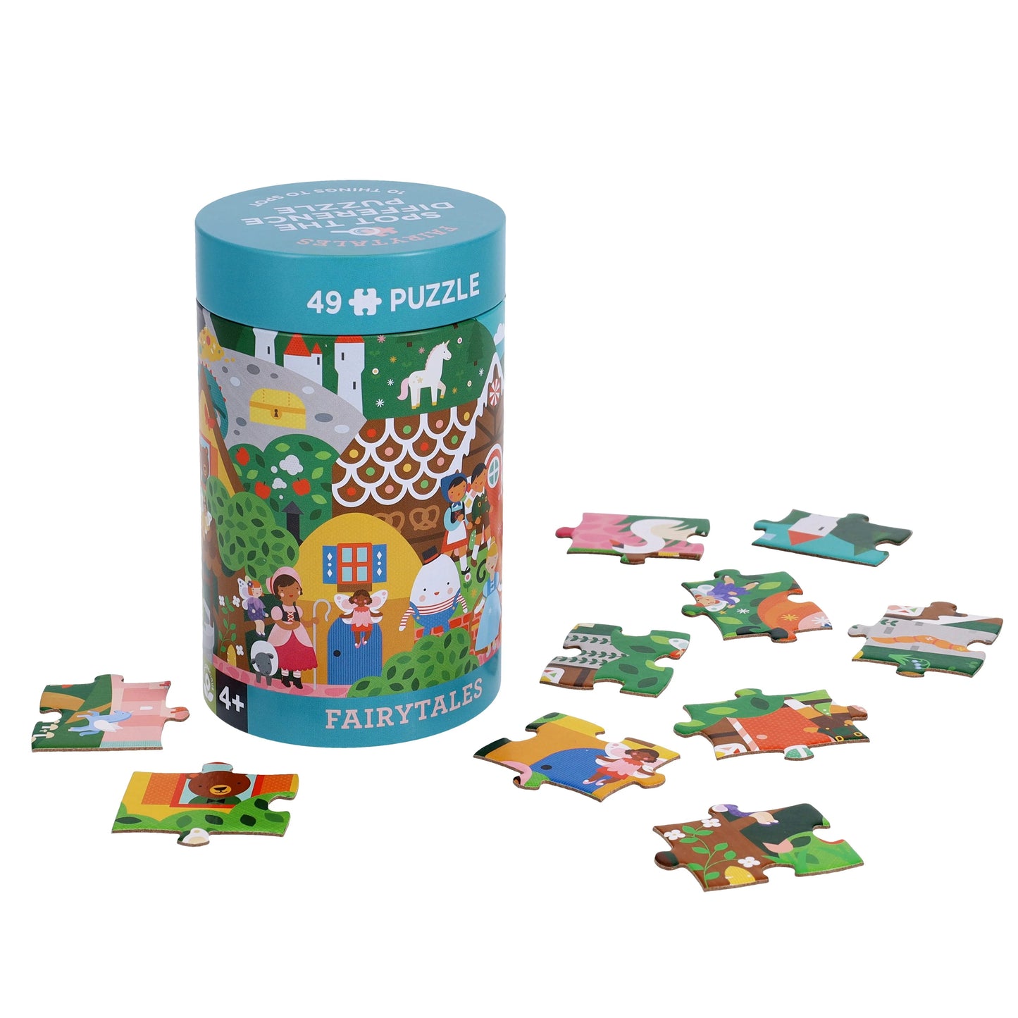 Spot the Difference 49-Piece Puzzle: Fairytales