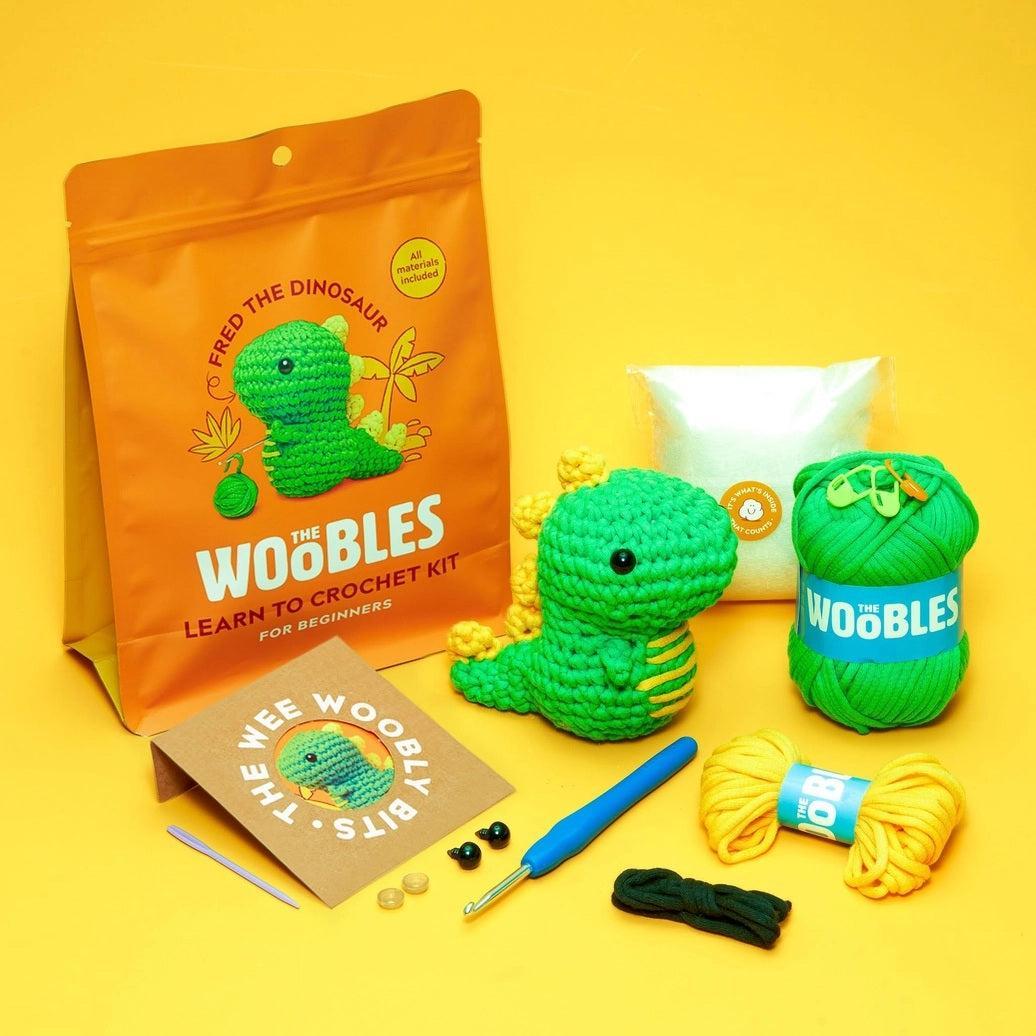 The Woobles Learn to Crochet Kits for Beginners - Fred the Dinosaur