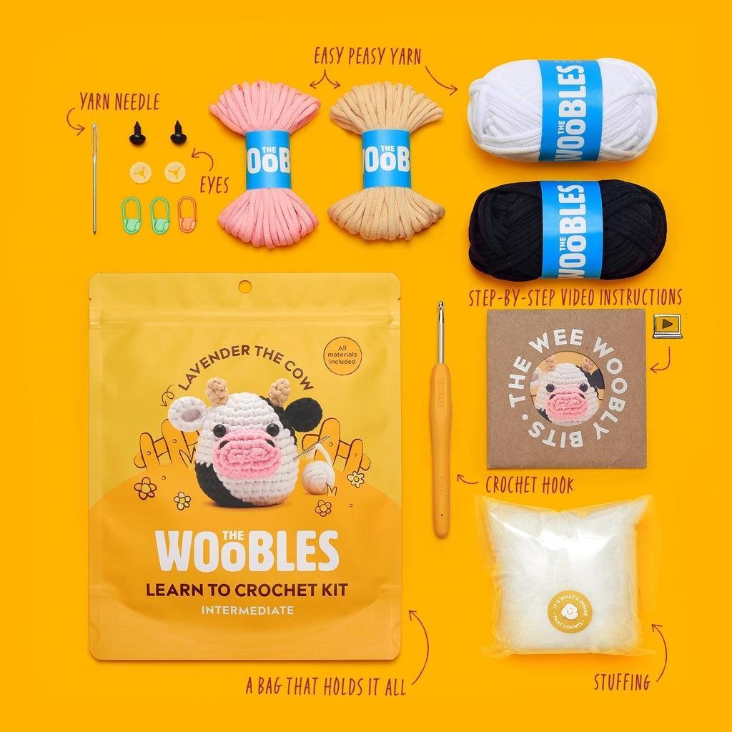 The Woobles Learn to Crochet Kits for Beginners - Lavender the Cow