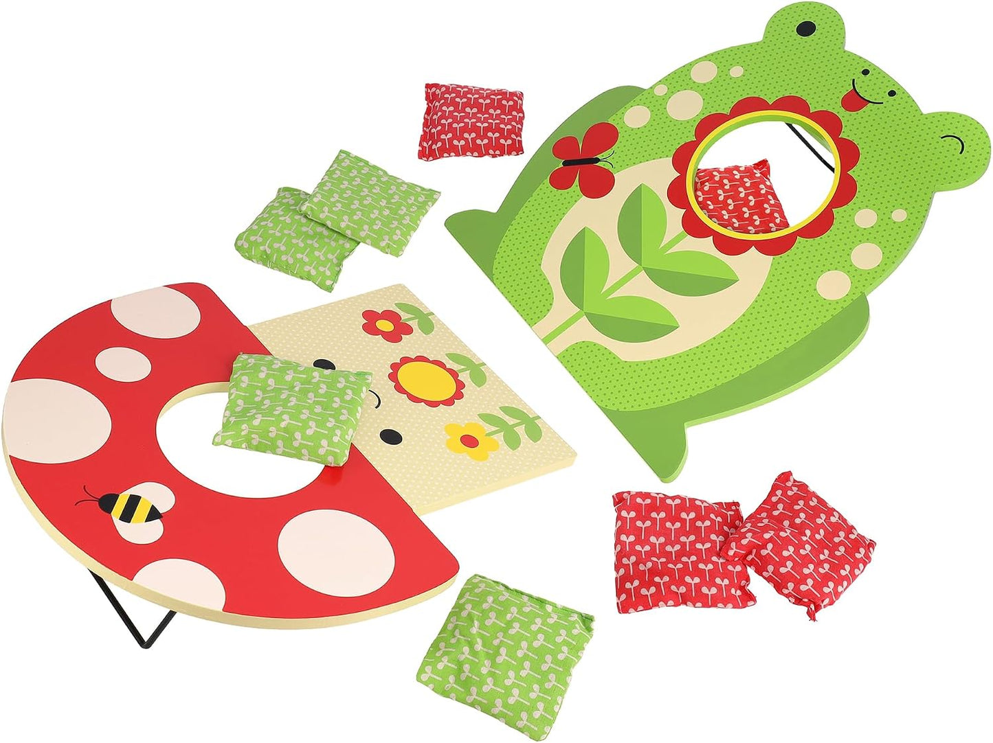 Toadstool Toss Wooden Cornhole Game