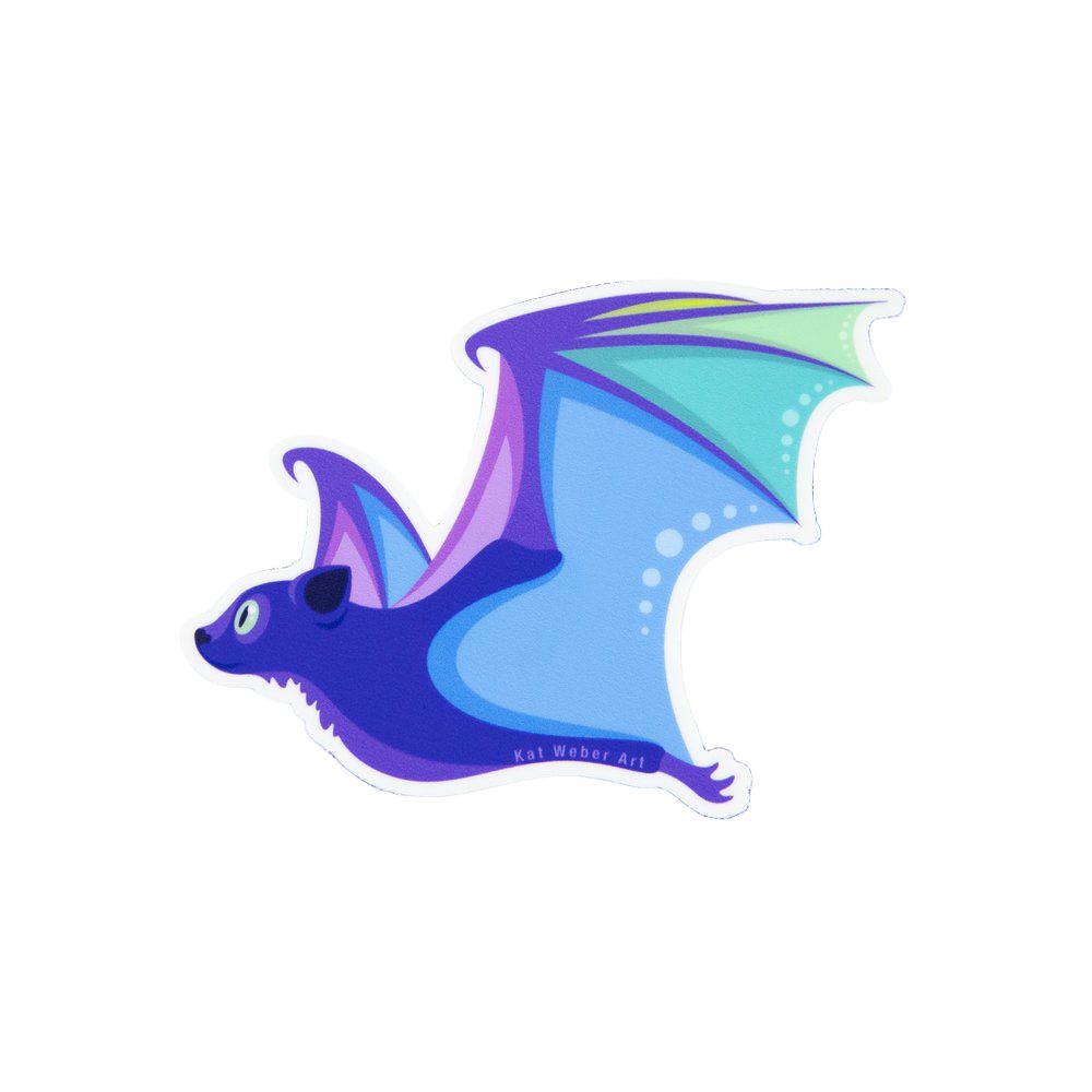 Vinyl Stickers by Kat Weber Art - Bat
