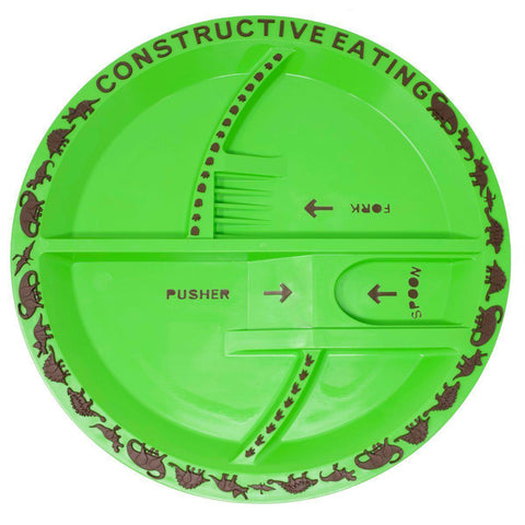 Constructive Eating Dinosaur Plate