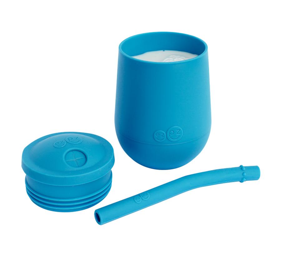 EZ-PZ Mini Cup + Straw Training System - Blue