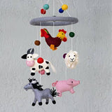 Felted Wool Mobiles from The Winding Road - Farm Animals