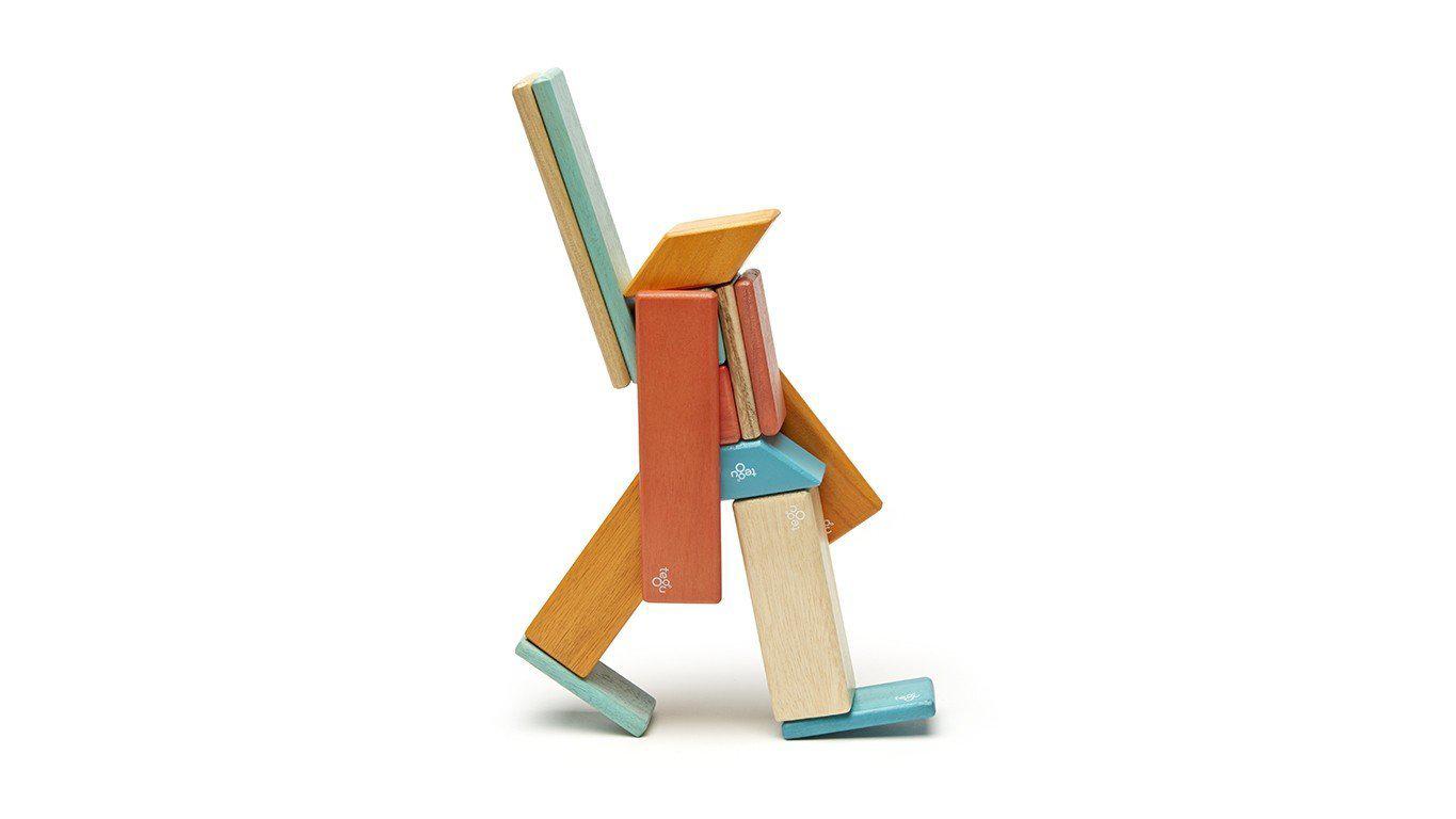 Tegu 14-Piece Magnetic Wooden Block Set - Sunset