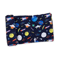 Angel Dear Bamboo Stretch Knit Swaddle Blanket - Astronaut & Rockets