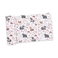 Angel Dear Bamboo Stretch Knit Swaddle Blanket - Southern Woodland Animals (Pink)