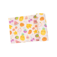 Angel Dear Bamboo Cotton Muslin Swaddle Blanket - Tropical Market Fruit