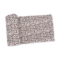 Angel Dear Ribbed Modal Swaddle Blanket - Leopard