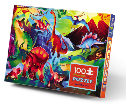 Dinosaur World 100-Piece Holographic Puzzle