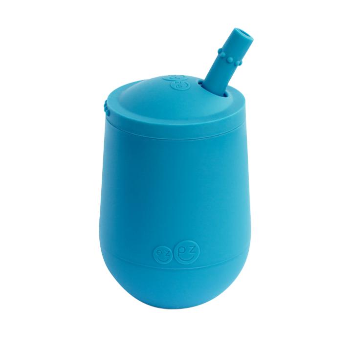 EZ-PZ Mini Cup + Straw Training System - Blue