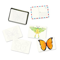 Elsewhere Unplug Coloring Postcards - Butterflies & Moths