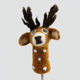Felted Wool Finger Puppet - Deer