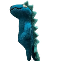 Felted Wool Finger Puppets from The Winding Road - Blue Dino