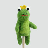 Felted Wool Finger Puppet - Frog