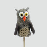 Felted Wool Finger Puppet - Owl