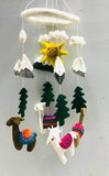 Felted Wool Mobiles from The Winding Road - Llamas