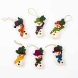 Felted Wool Ornaments from The Winding Road - Snowman