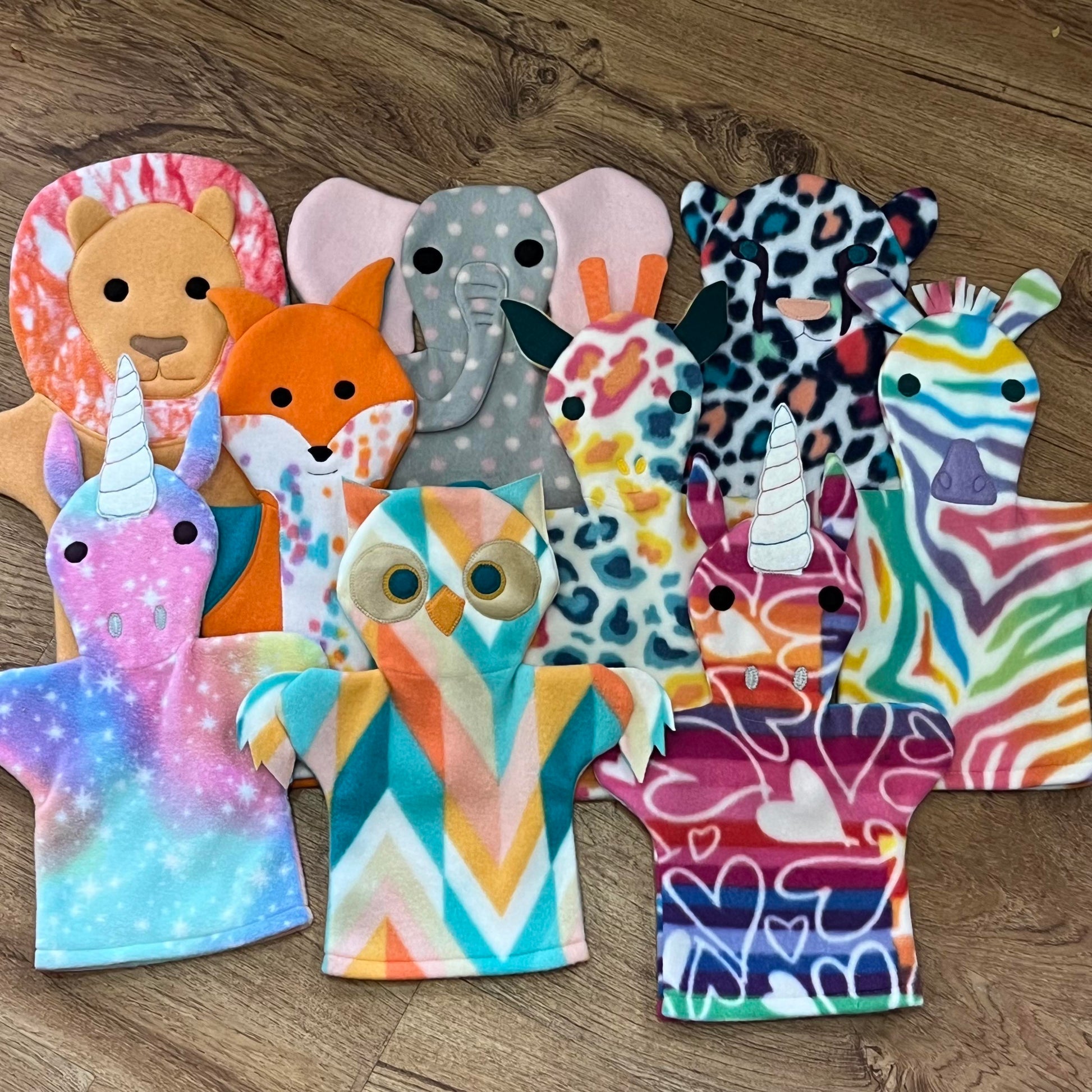 Fleece Hand Puppets - Fanciful Friends