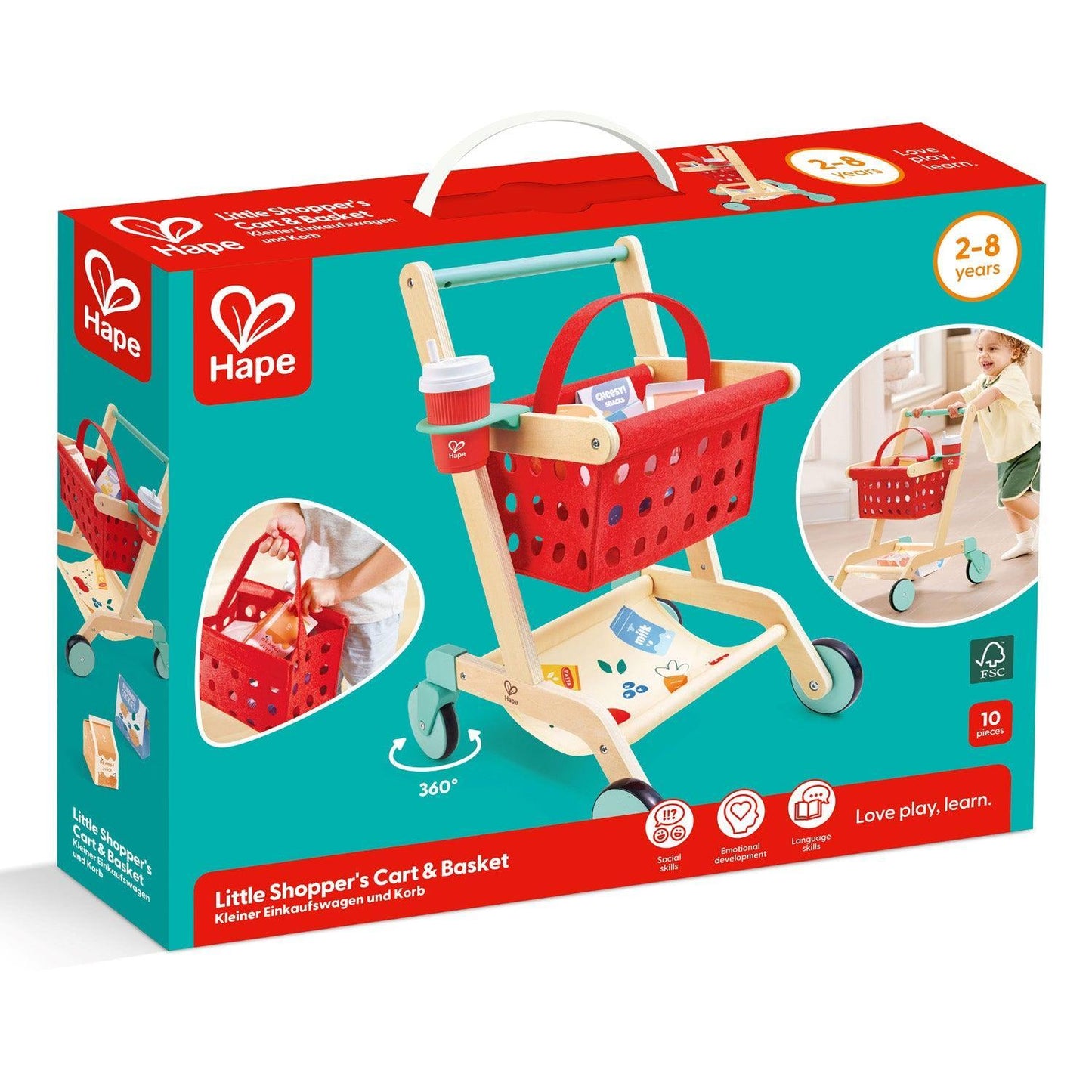 Hape Little Shopper's Cart & Basket