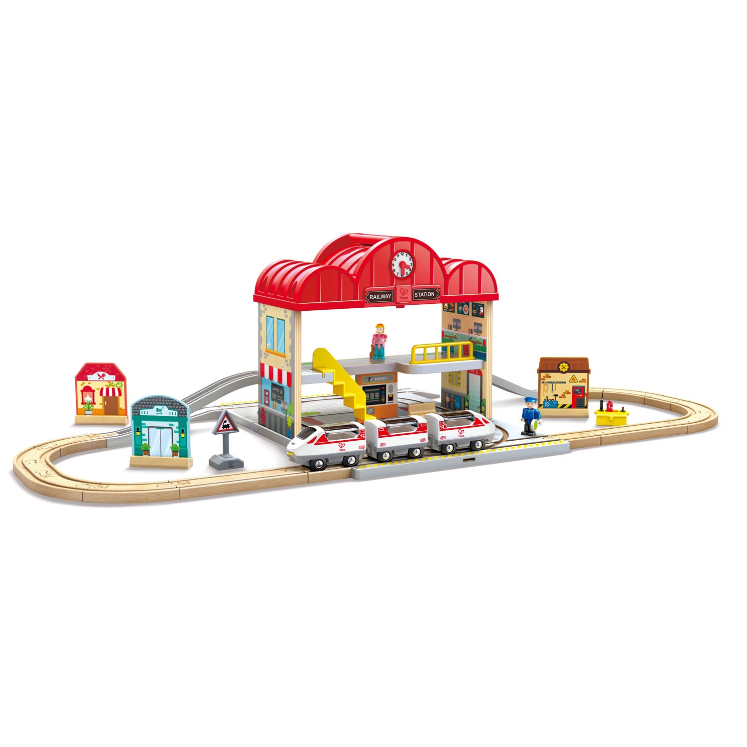 Moveable Train Rails Hape Portable Train Station Set | Hopscotch Children's Store