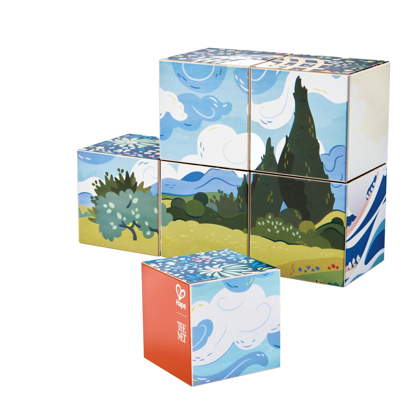 Hape The Met Collection Art Puzzle Cubes