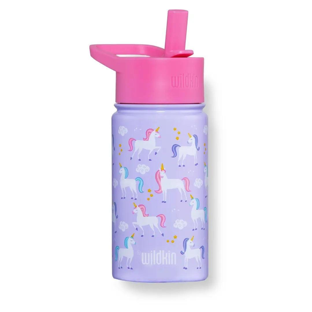 Insulated 14 oz Stainless Steel Water Bottle w/ Straw - Unicorn