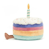 JellyCat Amuseable Rainbow Birthday Cake Plush