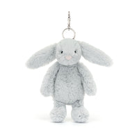 JellyCat Bashful Silver Bunny Bag Charm