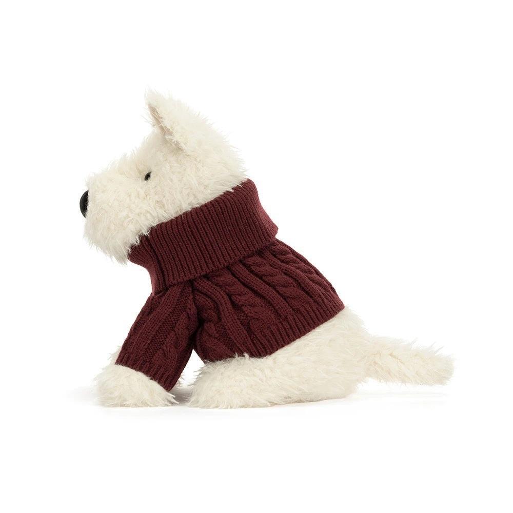 JellyCat Munro Scottie Dog Winter Jumper Plush