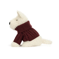 JellyCat Munro Scottie Dog Winter Jumper Plush