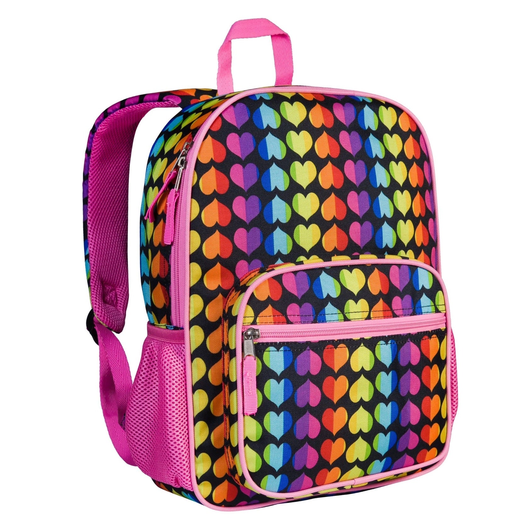 Kids' Recycled Eco Backpack (Small) - Rainbow Hearts