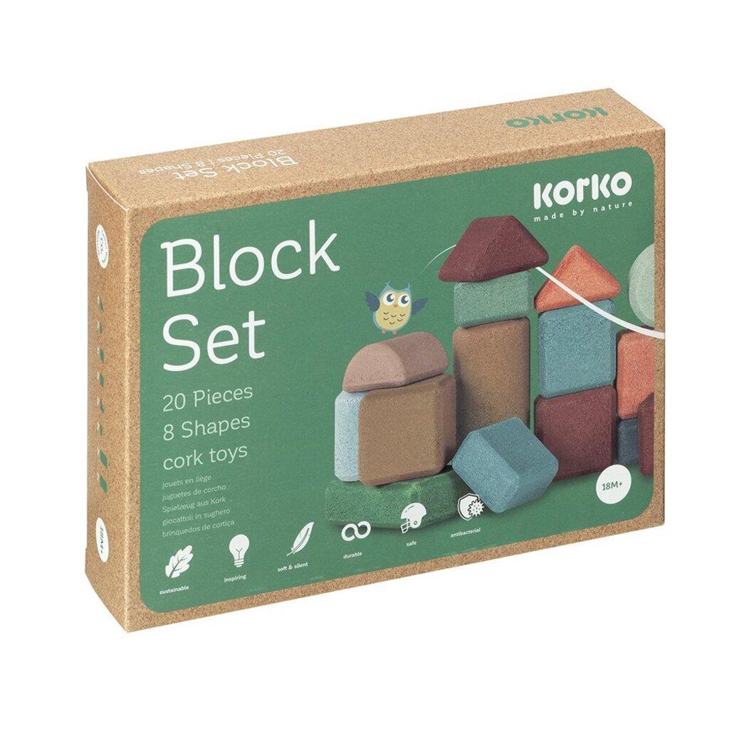 Korko Small Architects Set - 20 Cork Building Blocks