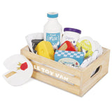 Le Toy Van Cheese & Dairy Wooden Market Crate